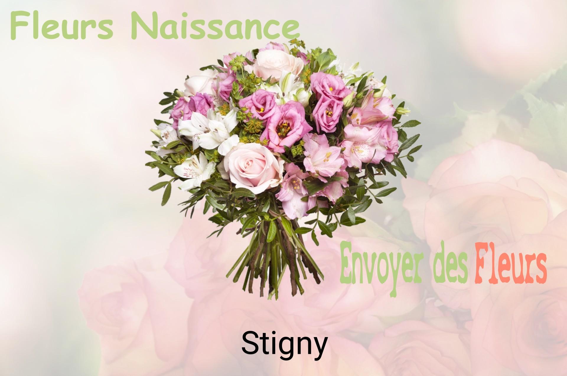 Bouquet de fleurs de naissance livré à Stigny